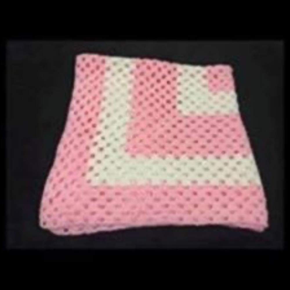 Baby girl afghan handmade.